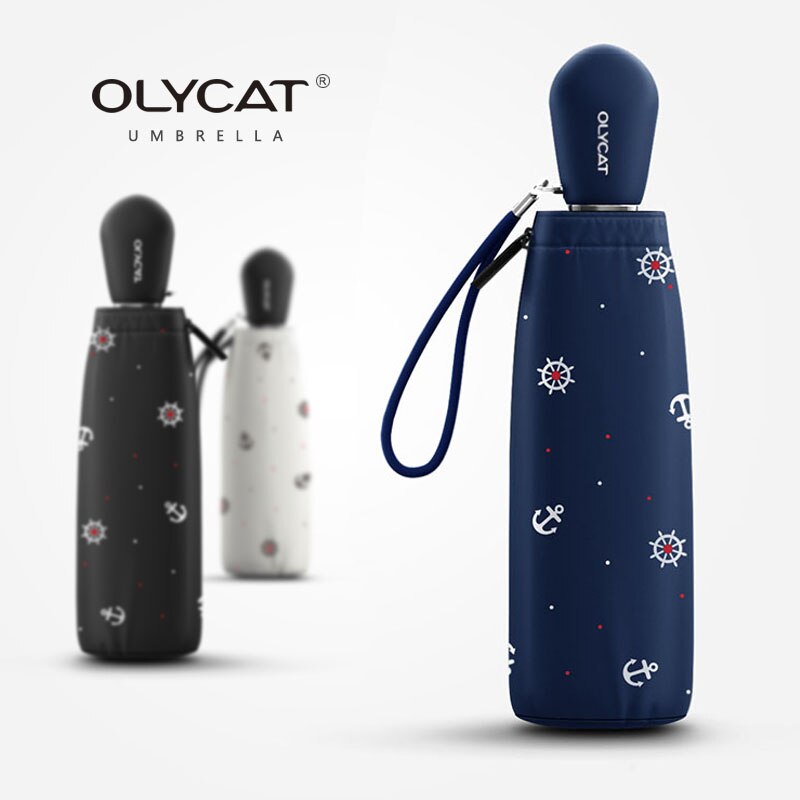 Olycat Mini Leuke Zeilboot Stijl Super Pocket Paraplu Vijf Opvouwbare Paraplu Kinderen En Vrouwen Opvouwbare Paraplu