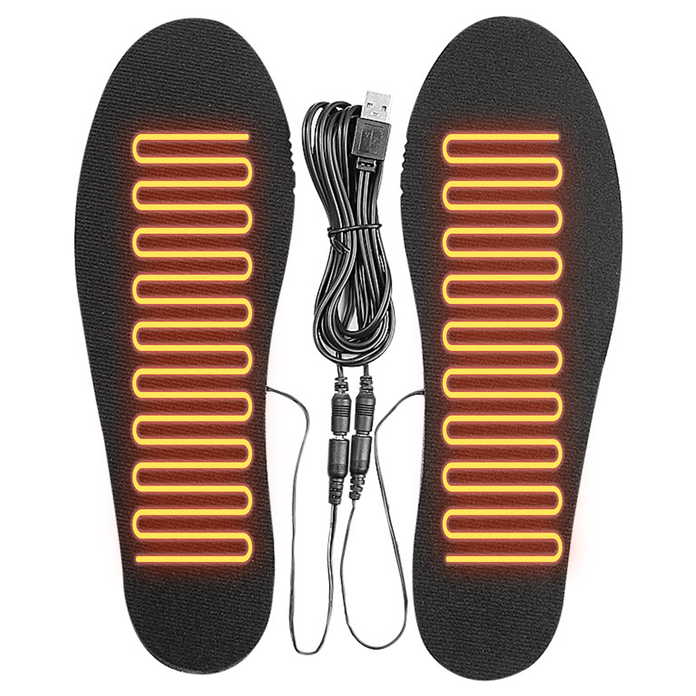 USB-beheizte Schuheinlagen, elektrisch beheizte Schuhe, Polster, Fußwärmepolster, waschbar, wiederaufladbar über USB, Fußwärmer-Einlegesohlen für Männer und Frauen: Ursprünglich Titel