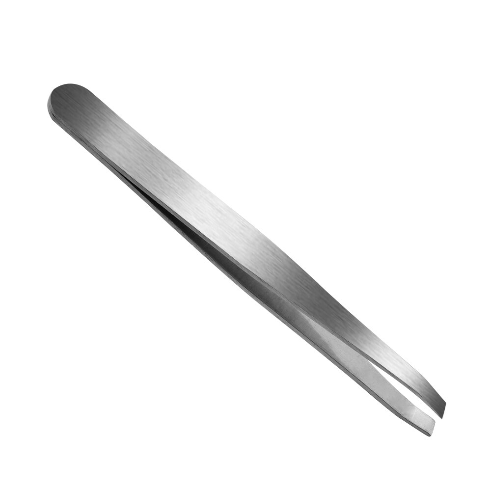 Eyebrow Tweezer Hair Removal Beauty Slanted Puller Stainless Steel Eye Brow Hair Clip Makeup Tools: silver