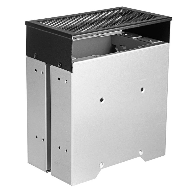 Cage pour disque dur SATA 5 pouces à 3X3.5 pouces, support pour disque dur, convertisseur adaptateur avec ventilateur, en acier inoxydable