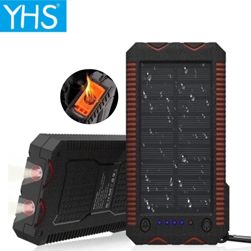 80000 mah solar wireless power bank phone charger portable outdoor travel charger power for xiaomi samsung iphone