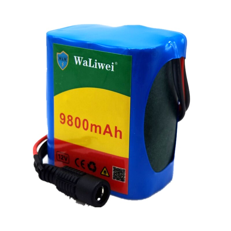 12 V 9.8 Ah 9800Mah 18650 Oplaadbare Batterij Met Bms Lithium Batterij Bescherming Boord + 12.6V 1A lader