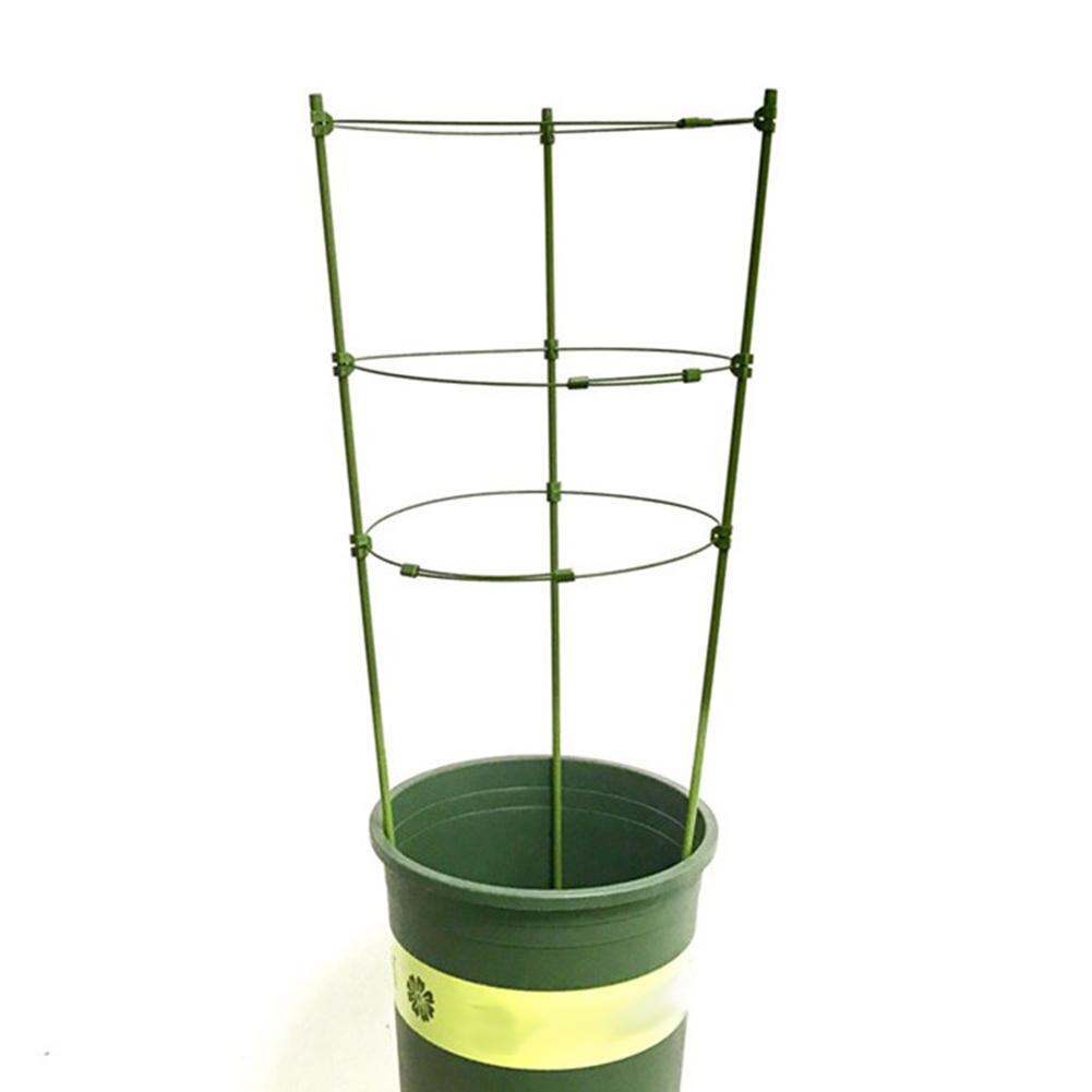 Holdbar klatreplante støtte bur hage espalier blomst tomat stativ med 3 ringer hagearbeid tomat bur klatrestativ