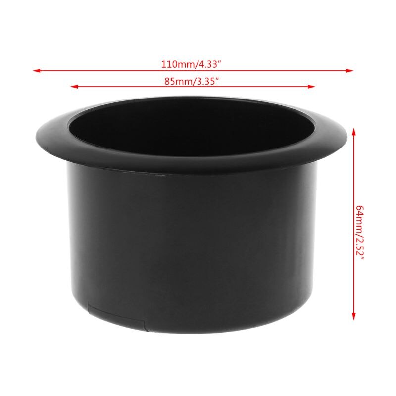 Plast svart innsats koppholder drikkeflaske plassering rack for bil marine båt rv lastebil kontor sofa