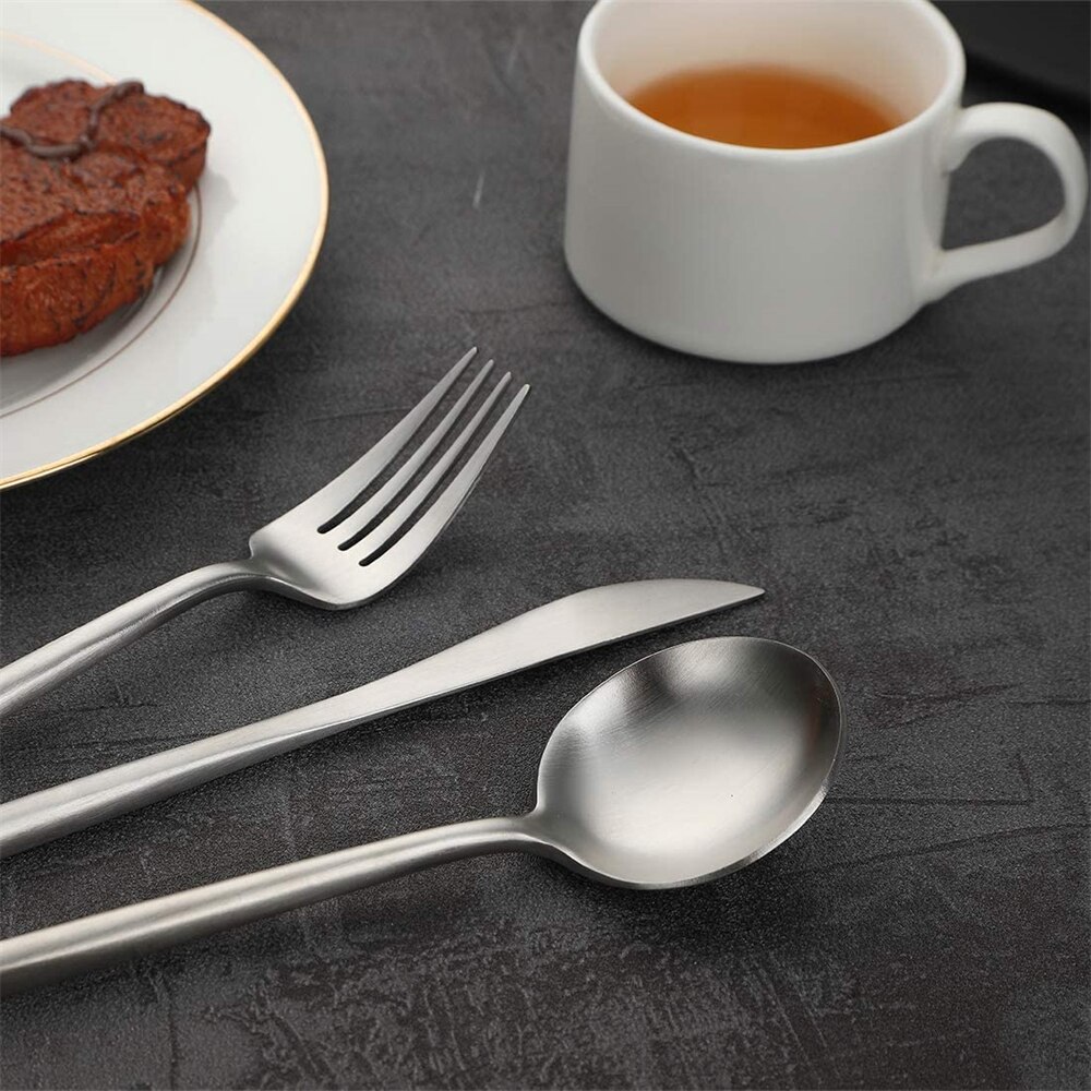 Couverts en acier inoxydable, 30 pièces, service de table en or, vaisselle en acier inoxydable, fourchette en or, cuillère couteau, service d'argenterie de luxe pour Banquet