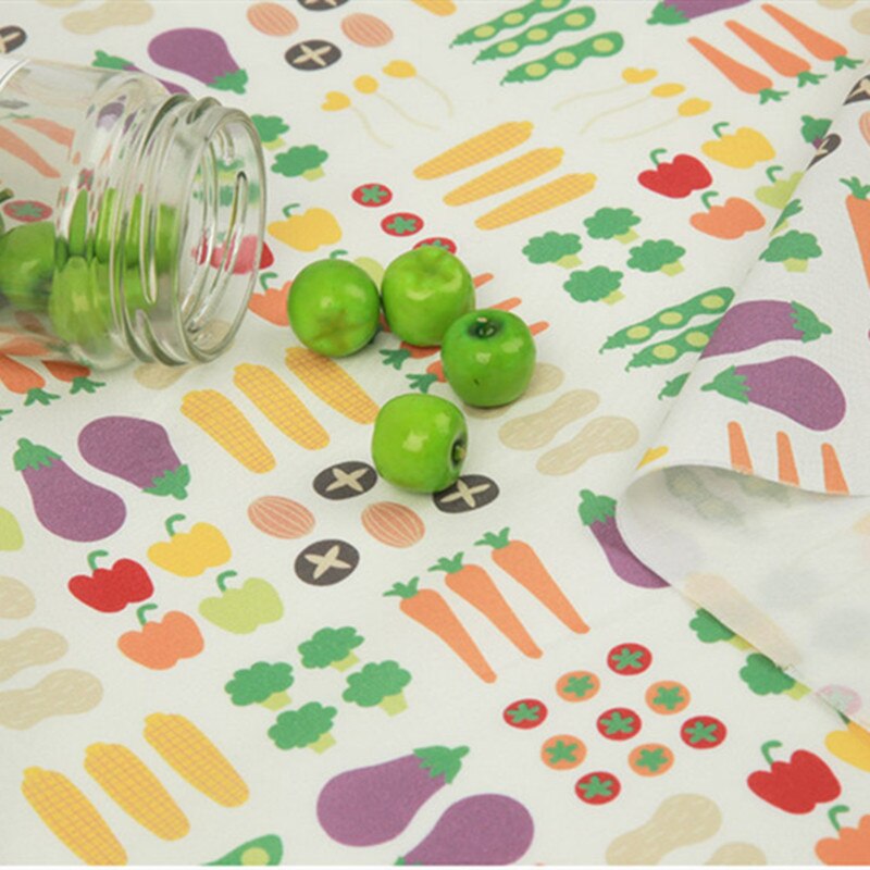 Tela de algodón con estampado de frutas y verduras para niños, tela lisa de importación de media yarda, hecha a mano, DIY, T1237
