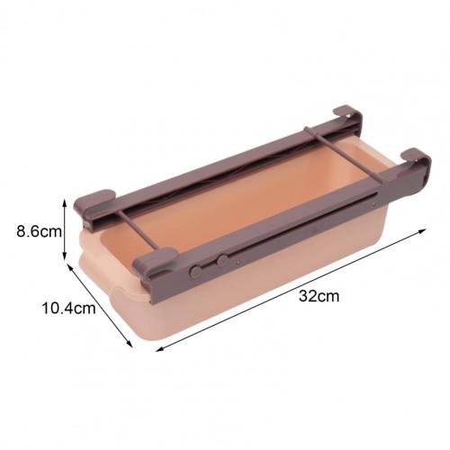 Plastic Fridge Drawer	Holder Pull-out Refrigerator Shelf Large Capacity Pullable Refrigerator Storage Box	for Kitchen: Dark Purple
