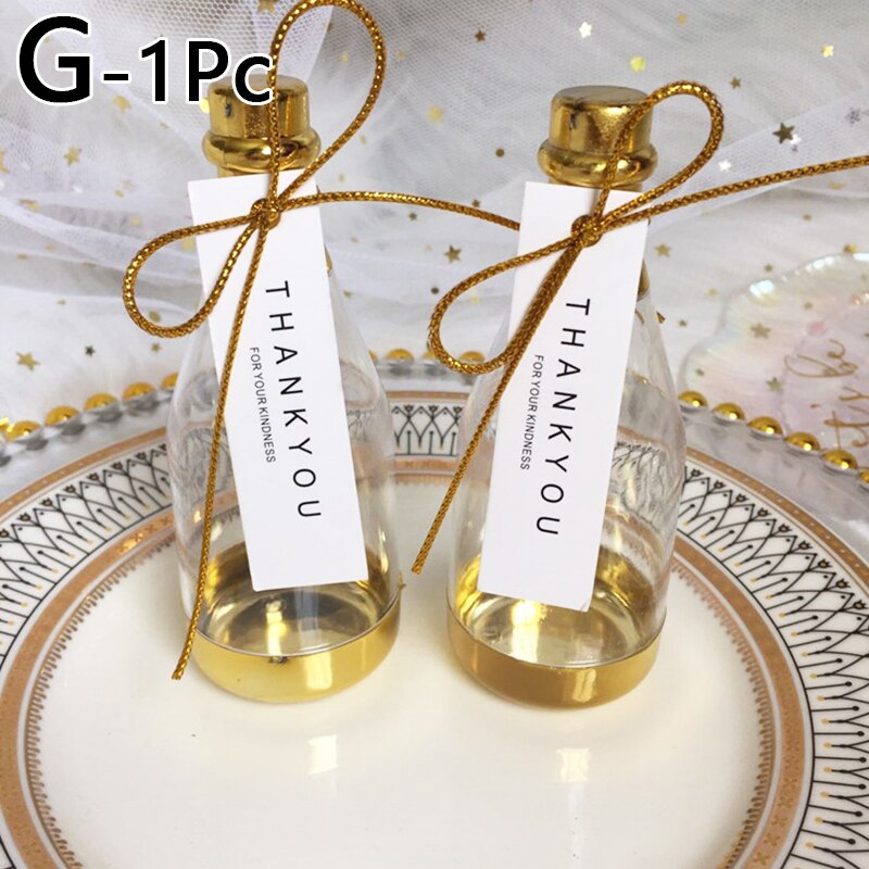 Wedding Candy Box Plastic Drifting Bottle Candy Box Champagne Bottle Small Box Birthday Banquet Candy Boxes: G