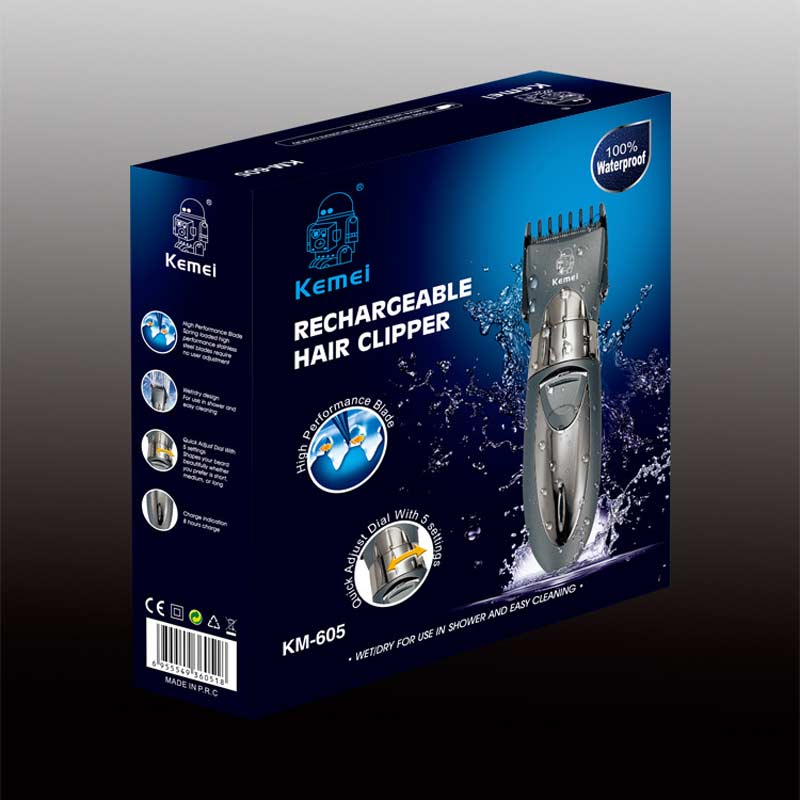 Rechargeable Electric Hair Mustache Trimmer Rotating Trimming Comb Limit Whole Body Washing Children Universal D38: with box