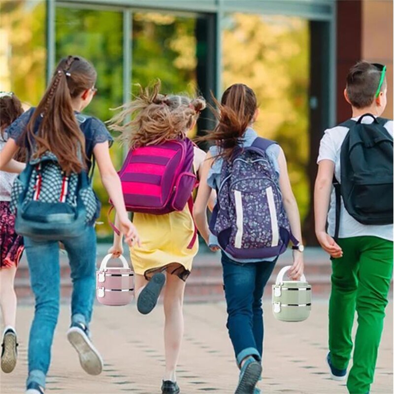 Microwave Stainless Steel Thermal Lunch Box Food Storage Box Travel Picnic Leakproof Portable Students Work Adult Lunch Box