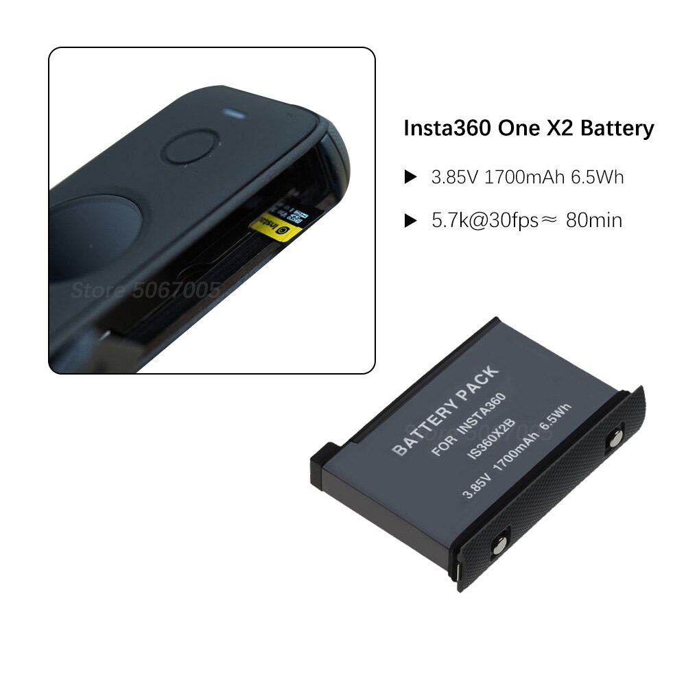 neue 1700mAh Insta360 EINE X2 batterie und Mikro USB batterie ladegerät für Insta 360 eins X 2 Aktion kamera Zubehör