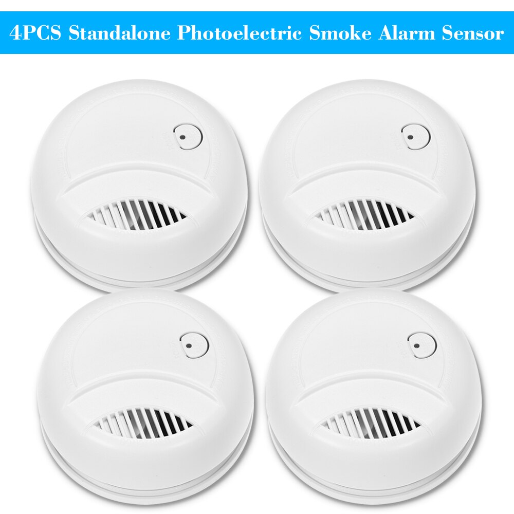 Standalone Photoelectric Smoke Alarm High Sensitive Wireless Alarm System Independent Smoke Detector Fire Protection Sensor