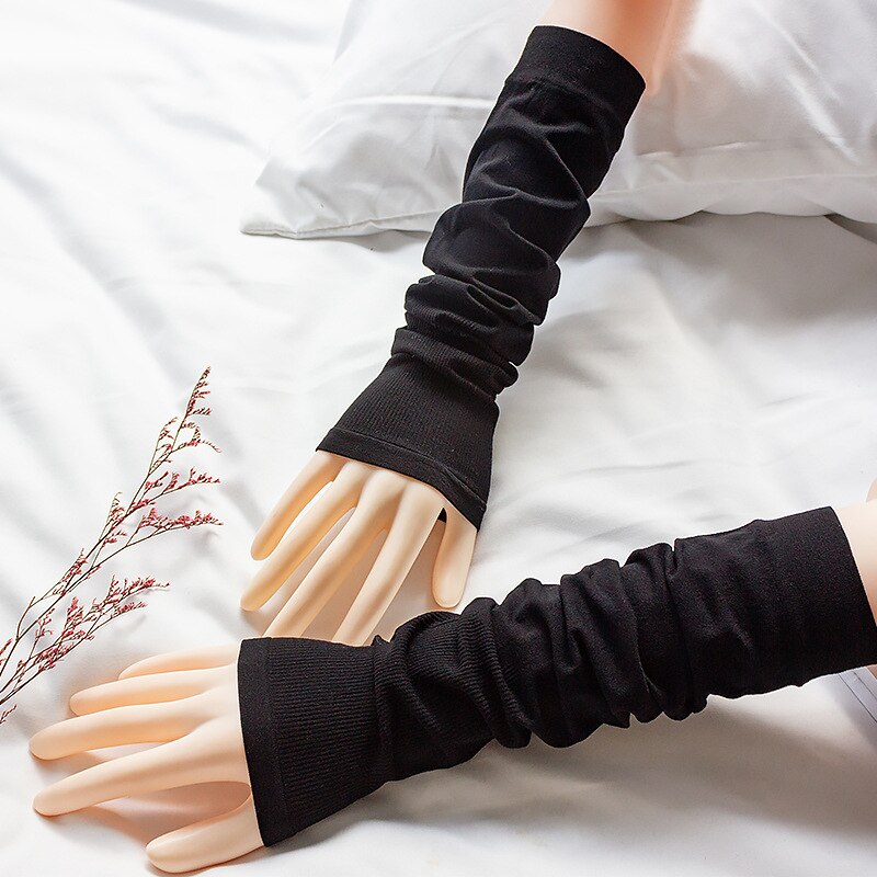 Gants tricotés sans doigts pour hommes et femmes, tricot torsadé au Crochet, manches courtes, , épais, doux, couleur unie, couvre-bras, collection automne et hiver: 5