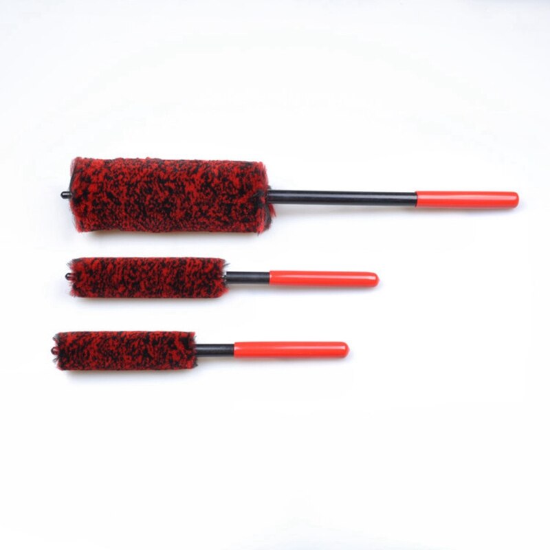 3Pcs Microfiber Wheel Wand Car Detailing Brush Rim Brush for Cleaning Wheels, Rims, Exhaust Tips,Motorcycles,Bicycles