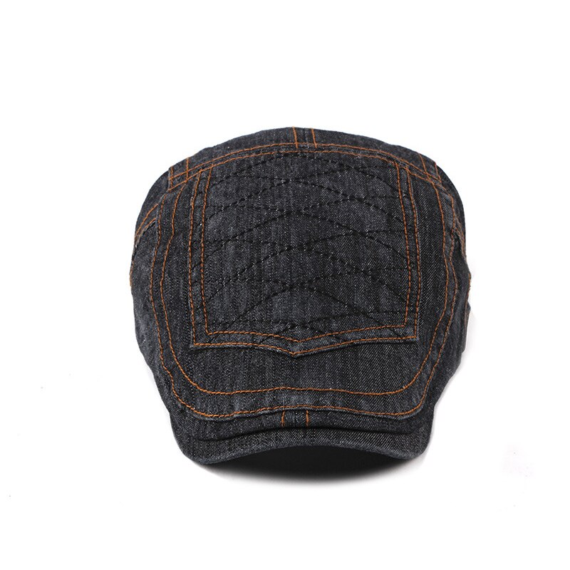 [AETRENDS] Newsboy Cap Beret Hats for Men Denim Caps for Driving Outdoor Activities Z-6593
