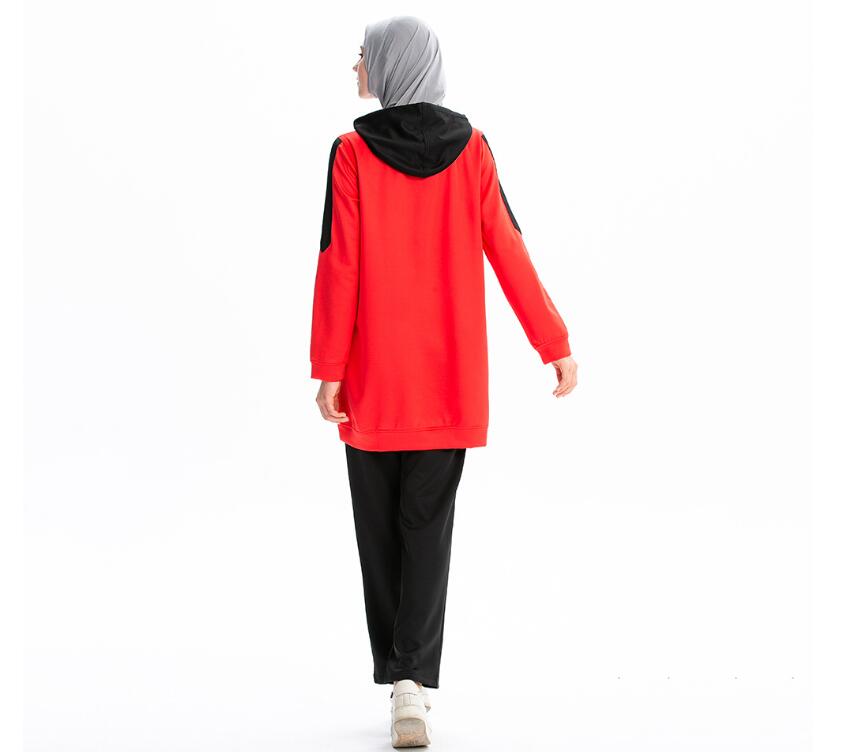 Survêtement musulman pour Femme, pull à capuche, vêtement de Sport