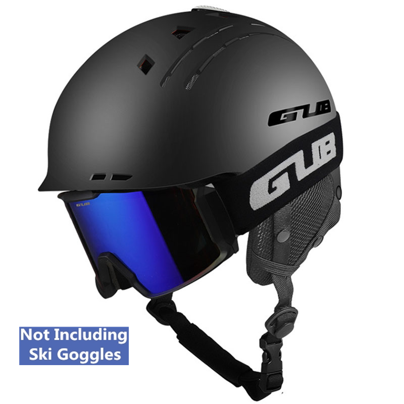 GUB adultes Portable EPS intégralement moulé thermique 10 trous Ski Snowboard casques tenue de ville équipement de sécurité 58-60 cm: Black