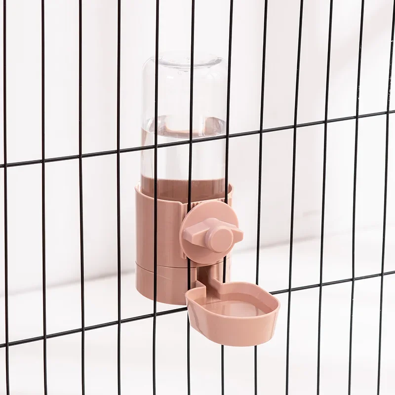 Automatische Tier fütterung Käfig hängen Schüssel Wasser flasche Lebensmittel behälter Spender für Welpen Katzen Kaninchen Vögel Haustier Fütterung produkt: WHITE