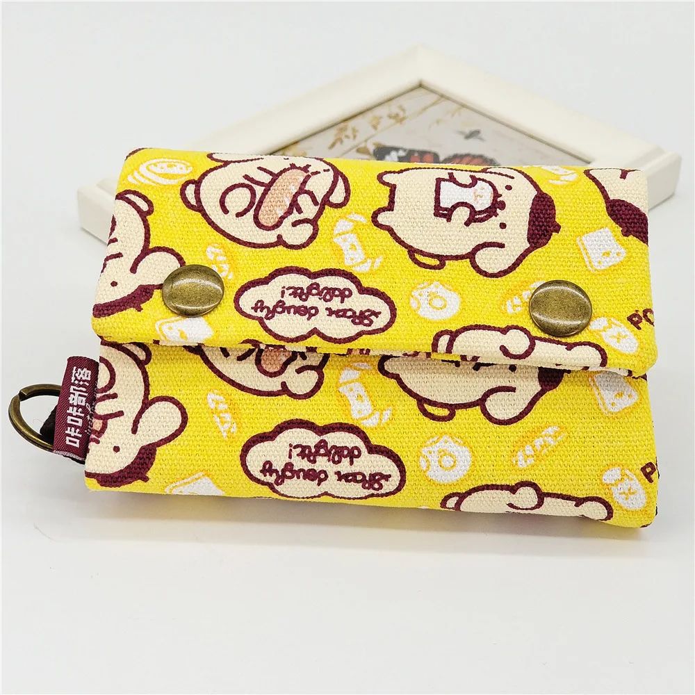 Style Canvas Wallet For Men Women Coin Purse Card Holder Foreign Trade Goods One Piece: Beige
