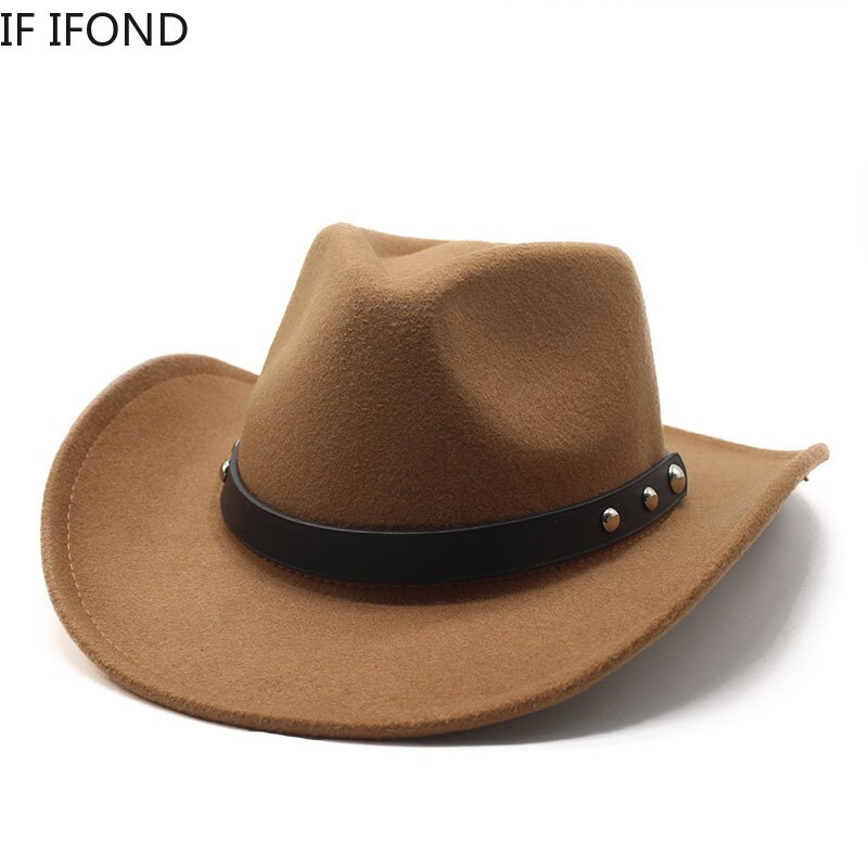 Punk estilo ala vaquera vaquero del Oeste se Jazz tapa CABALLERO DAMA Sombrero Hombre Cap