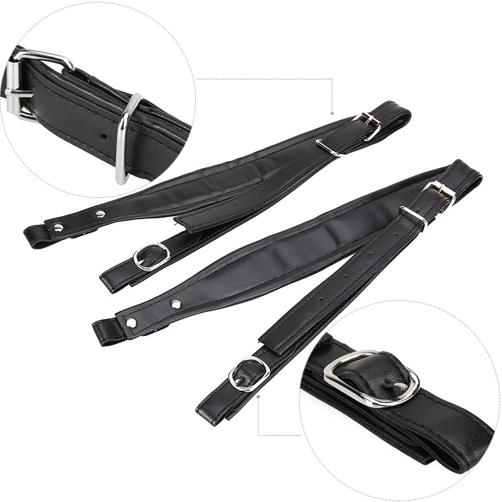 2pcs Thick Adjustable Acoustic Electric Bass Accordion Leather Shoulder Straps set For Retro Thick 80 96 120 Bass Accordion