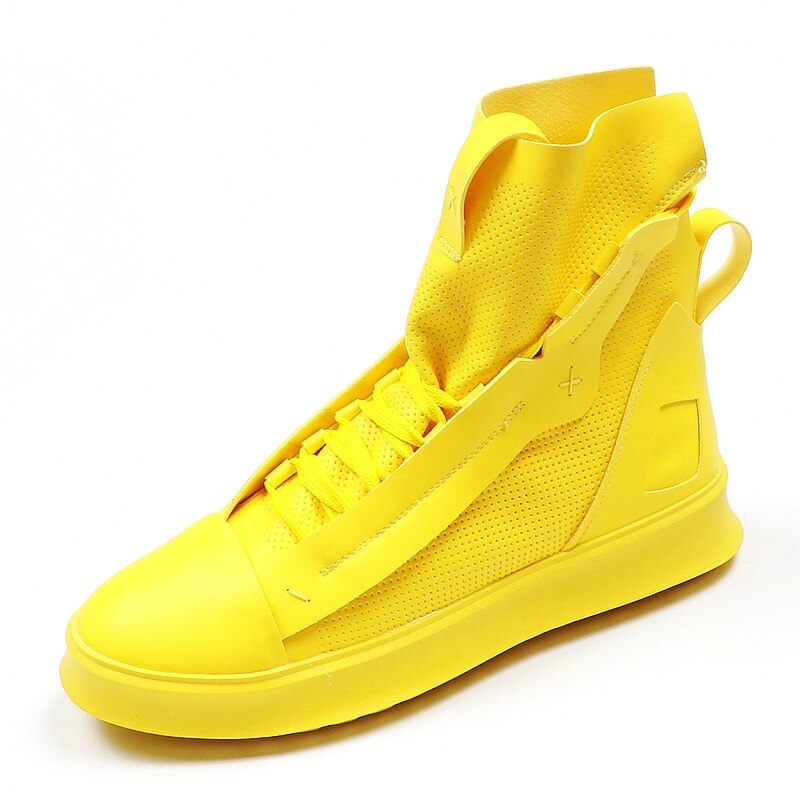 Zapatos informales de de para Hombre, botines de piel sintética con parte inferior gruesa, Zapatos altos para Hombre, Botas de ocio Hip-hop para Hombre