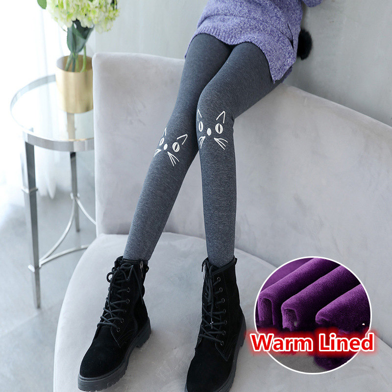 New Fashion autunno inverno pantaloni per bambini Leggings per bambini carini velluto di cotone vita elastica Leggings caldi 4-13 anni pantaloni per ragazze
