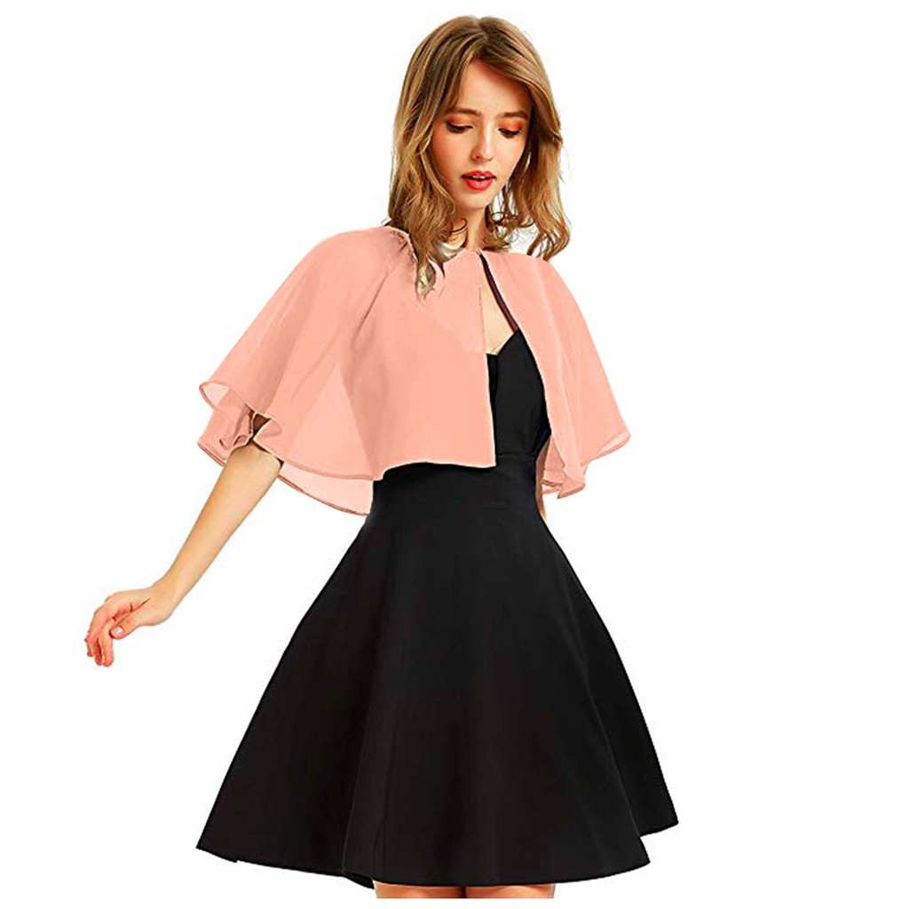 Chal de chifón suave para mujer para vestido de noche boda capa Bolero Flapper Bufanda sólida Bufanda invierno chal accesorios mujer