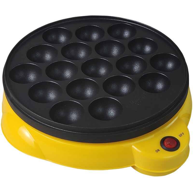 Máquina eléctrica para hornear Chibi Maruko, utensilios de cocina profesionales para el hogar, Takoyaki Maker, bolas de pulpo, sartén para asar, 220V: Yellow