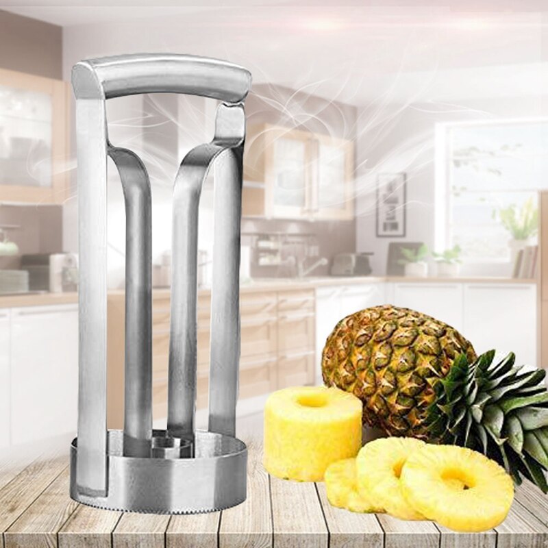 1 stk rustfrit stål ananas skærer ananas tag kødet af skrælleren ananas udkerner skræller