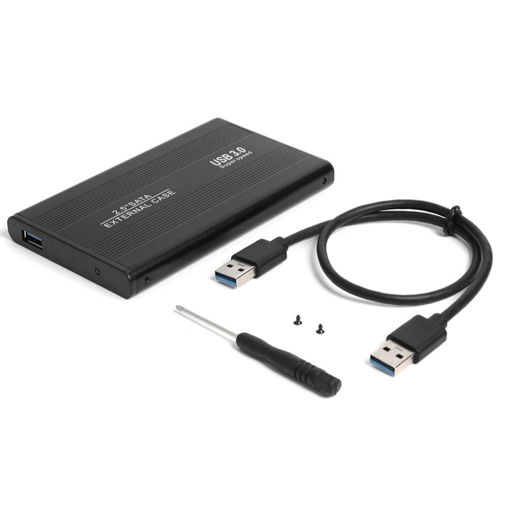 3.0 hdd ssd kabinett harddisk mobil sak bærbar pc  pc 2.5 tommer 3tb usb sata til sikkerhetsdeler til husholdnings datamaskiner: Svart