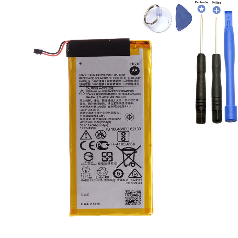 Batterij Voor Moto G5S Plus Batterij Dual XT1791 XT1792 XT1793 XT1794 XT1795 XT1805 HG30 2810 mAh met gereedschap