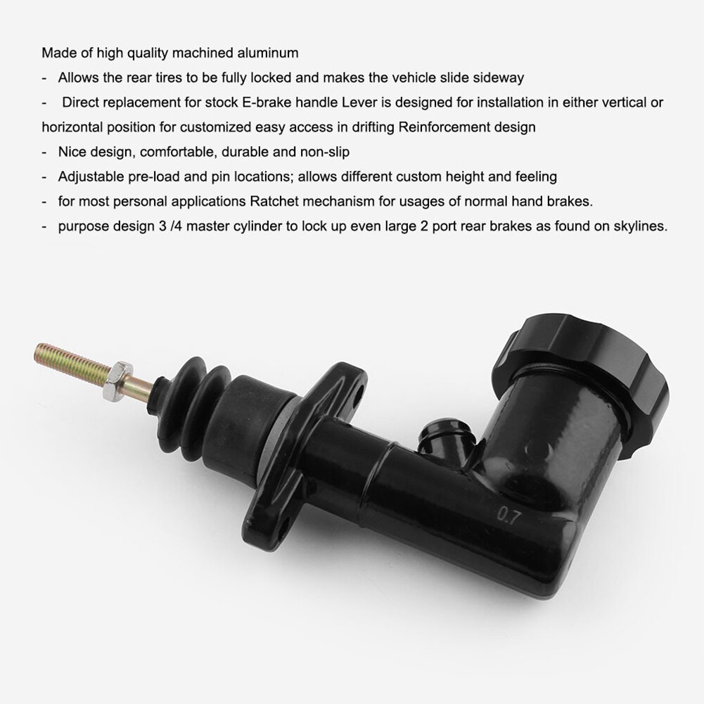 Threaded Universal Clutch Master Cylinder Aluminum Car Assembly Non Slip Automobiles Durable Replacement Handbreak