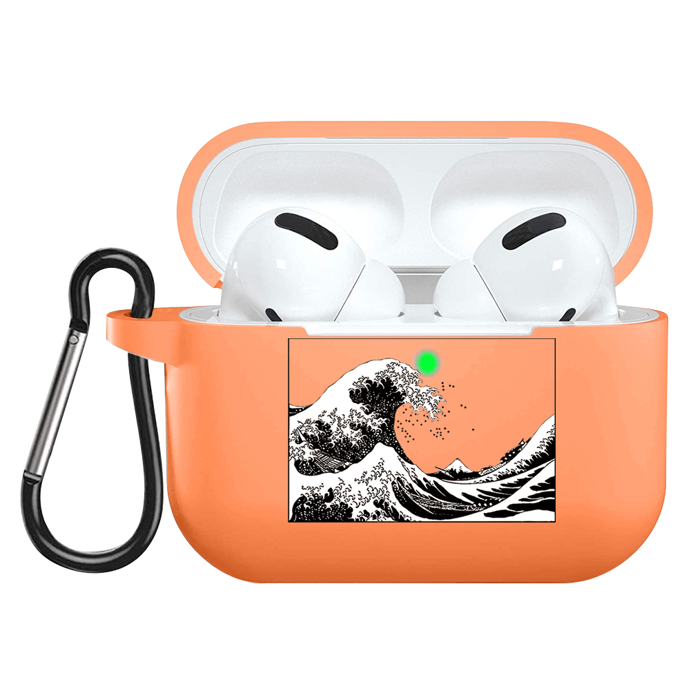 La Grande Onda di Kanagawa Auricolare Custodia Per AirPods Pro Custodie Molle Del Silicone di Lusso Texture Opaca Della Copertura di Protezione per AirPod 3: Kpet-ju-fkhailan3d