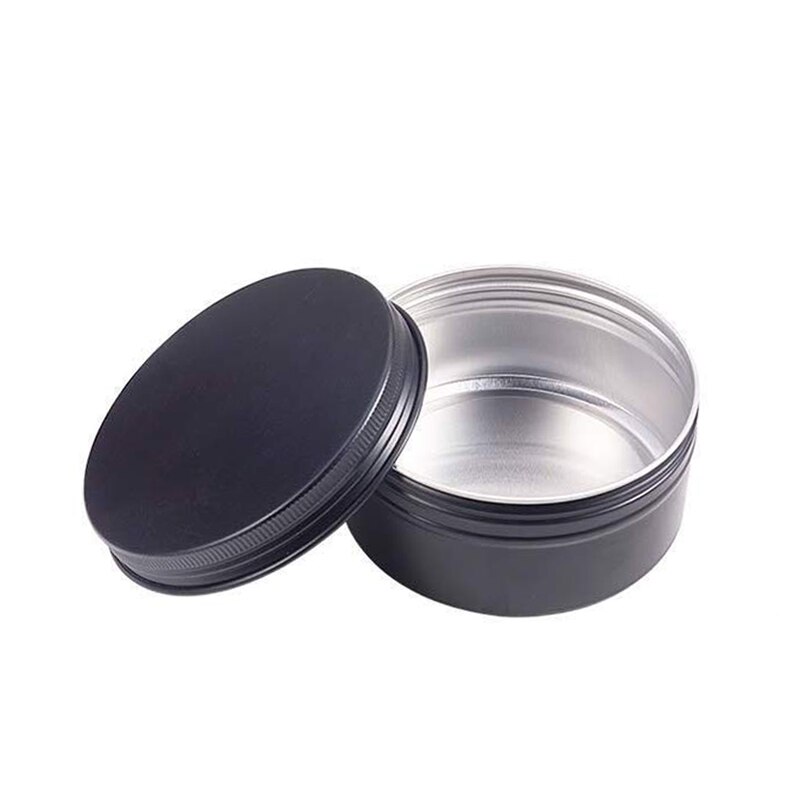 24 st 50g tomma metall aluminium rund plåt silver svart kosmetisk kräm burk kruka förvaring av kryddor ört behållare skruvgänga läpp