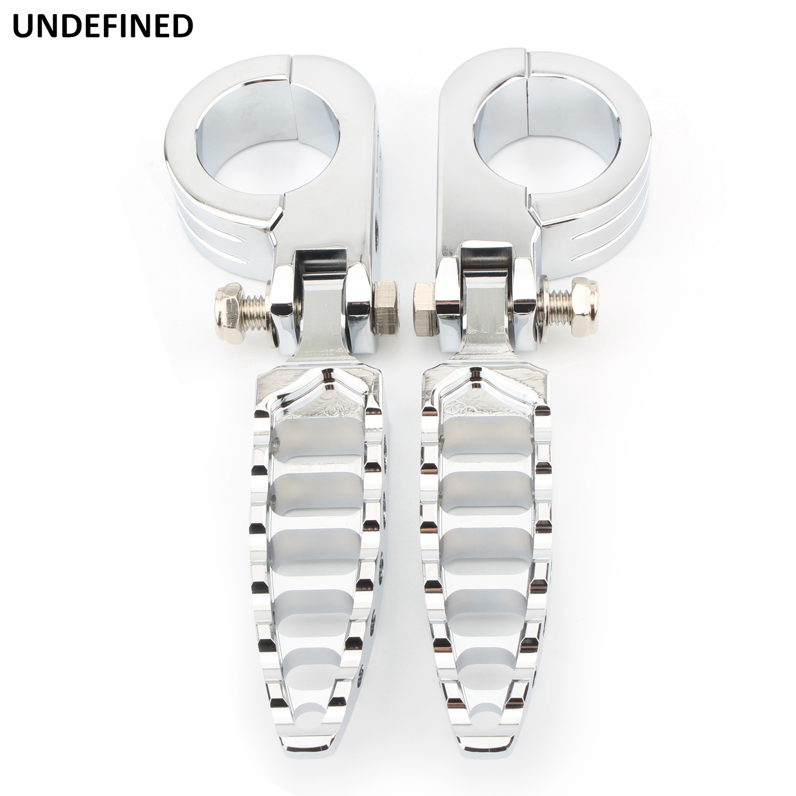 32MM Highway Foot Pegs Engine Guard Crash Bar w/Clamp Mount For Harley Honda Kawasaki Cafe Racer Touring Motorcycle Chrome