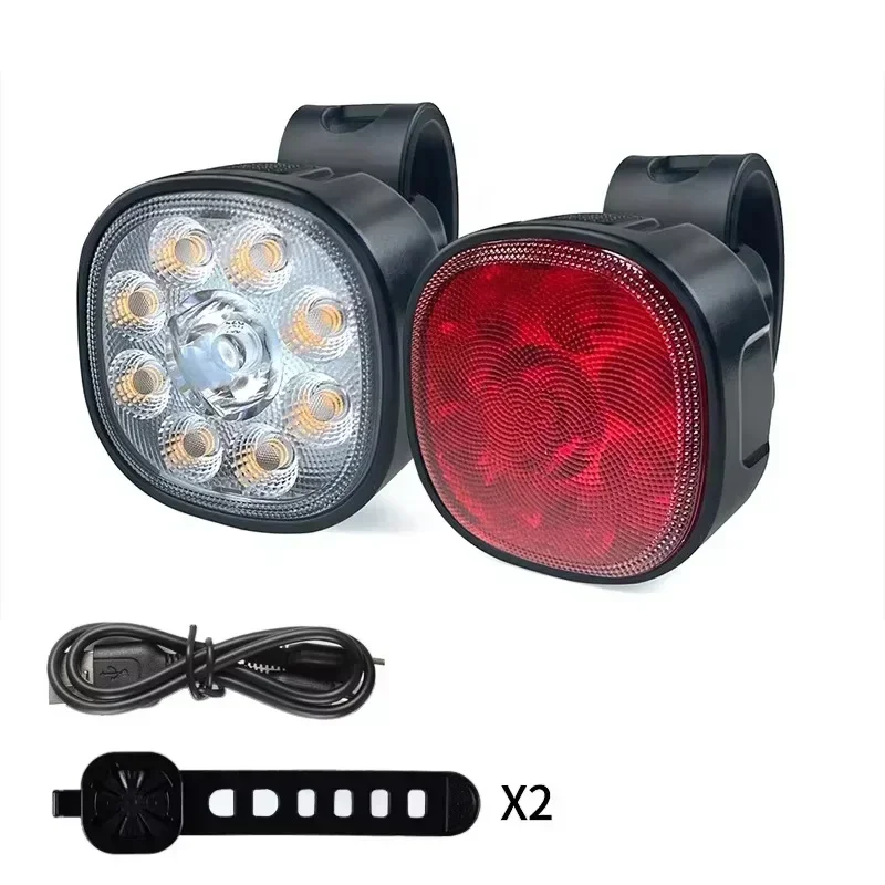 BUCKLOS Bicycle Light Led Rear Light Waterproof Bicycle Lamp USB Charge Bike Flashlight for Bicycle Front Taillight Lantern: Navy Blue