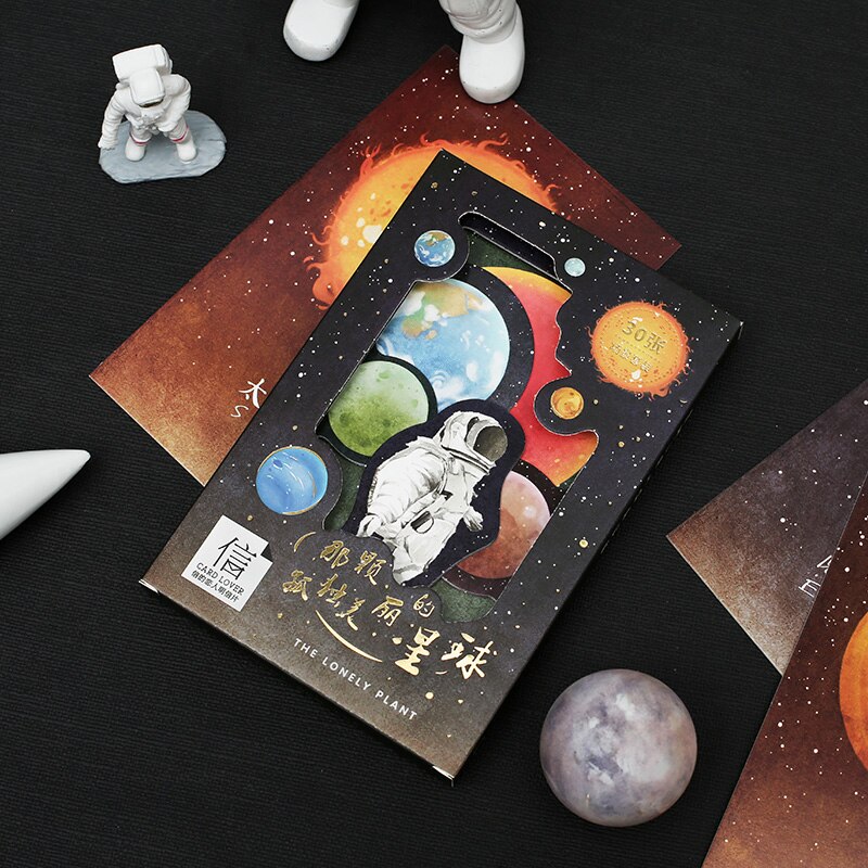 30 sztuk/zestaw samotna i piękna planeta pocztówka brązujący serii kartki z życzeniami DIY dziennik dekoracja materiały piśmienne