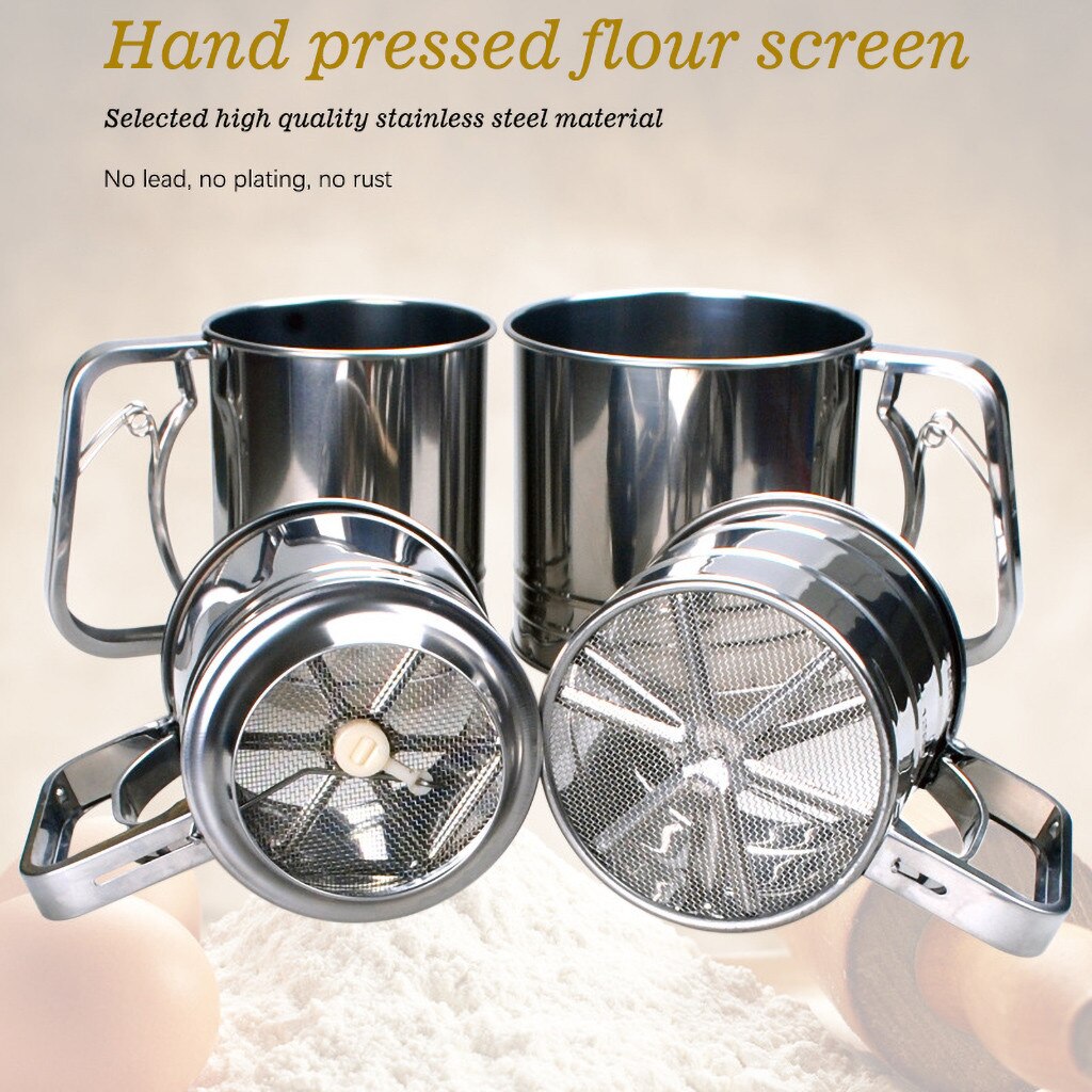 Flour Stainless Steel Large Capacity For Baking Flour Powdered Baking Tools For Cakes Decorating Pastry Kitchen Special Tool #25