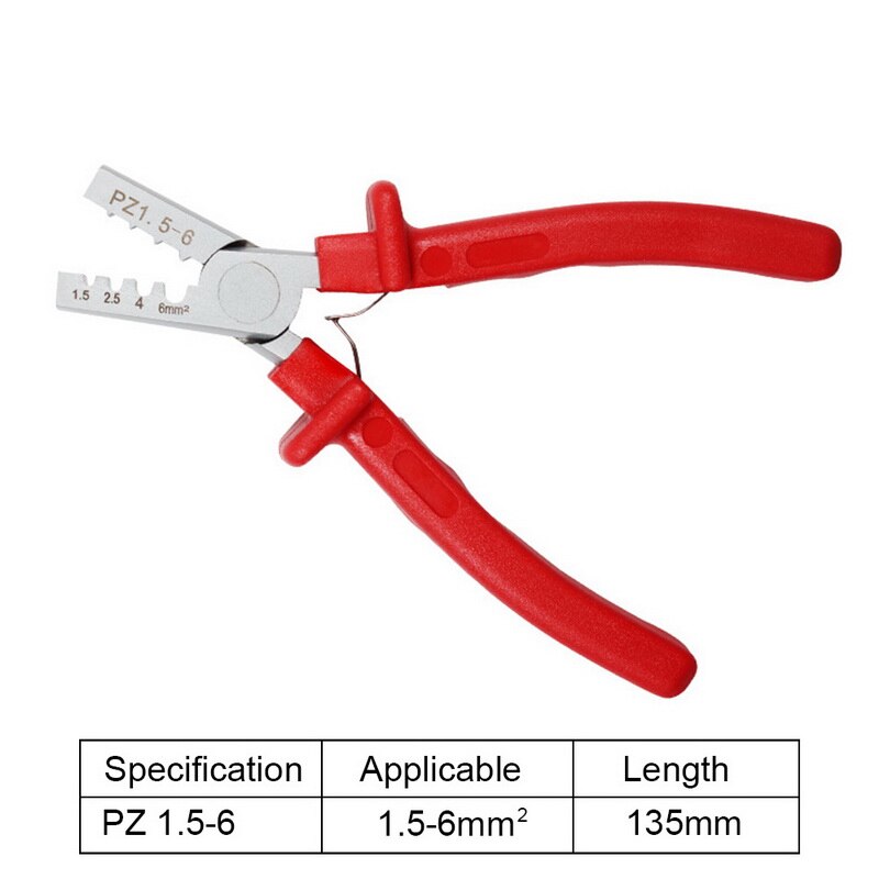 PZ0.25-2.5/PZ1.5-6 Crimper Plier Tool Mini Plier 0.25-2.5mm Cable End-Sleeve Crimper Tool Wire Cutting Plier Accessories: PZ1.5-6-Red
