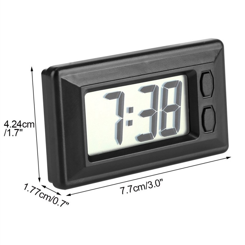 Car Clock Car LCD Screen Clock Electronic Watch Car Dashboard Large Digital Clock Time Self-Adhesive Bracket Car Accessories1