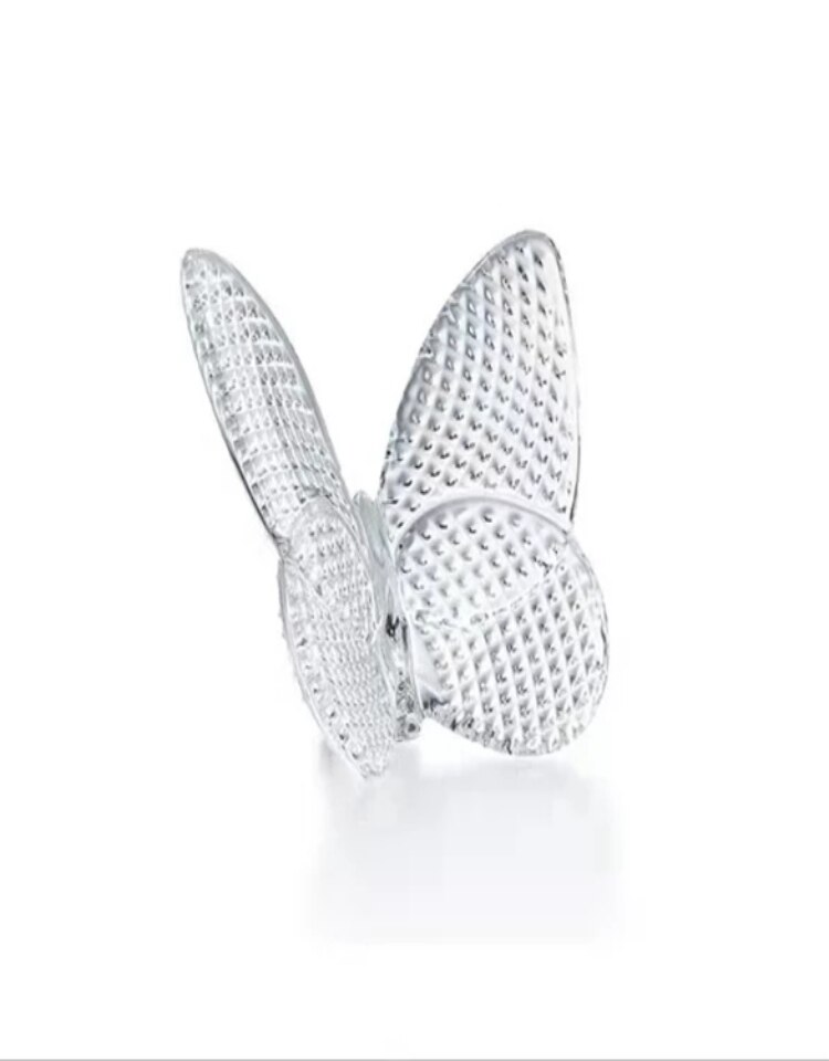 Colored Glaze Crystal Butterfly Ornaments Home Decoration Crafts Party: Transparent lattice