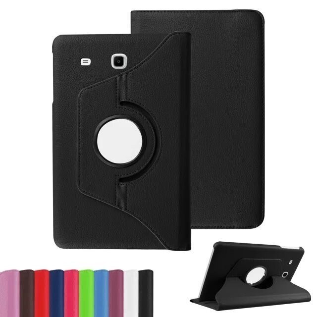 360 Rotating Case Stand Cover For Samsung Galaxy Tab E 9.6" SM-T560 T561 PU Leather Stand Smart Tablet Tablette Stands Fundas