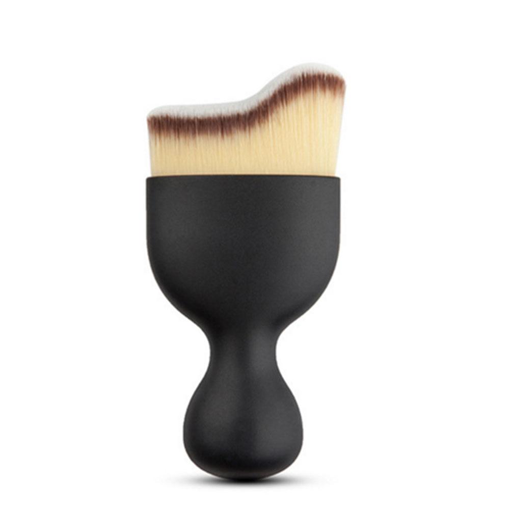 1/2pcs Makeup Brush Compact Curved Foundation Brush Foundation Angled Blush Brush For Contouring Buffing Blending