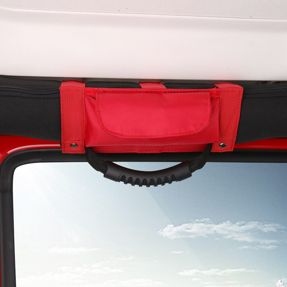 Shineka Auto Roll Bar Grab Handvat Met Zonnebril Houder Opbergtas Armsteun Pouch Tas Accessoires Voor Jeep Wrangler Cj Tj jk Jl