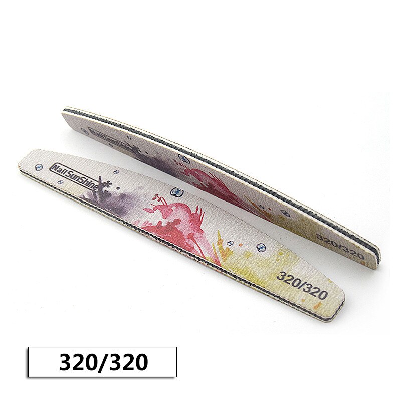 25/50pcs Nail File 80/100/150/180/240/320 Thick Nail Buffer Sandpaper Nail Gel Polish File Flower Sanding Tools