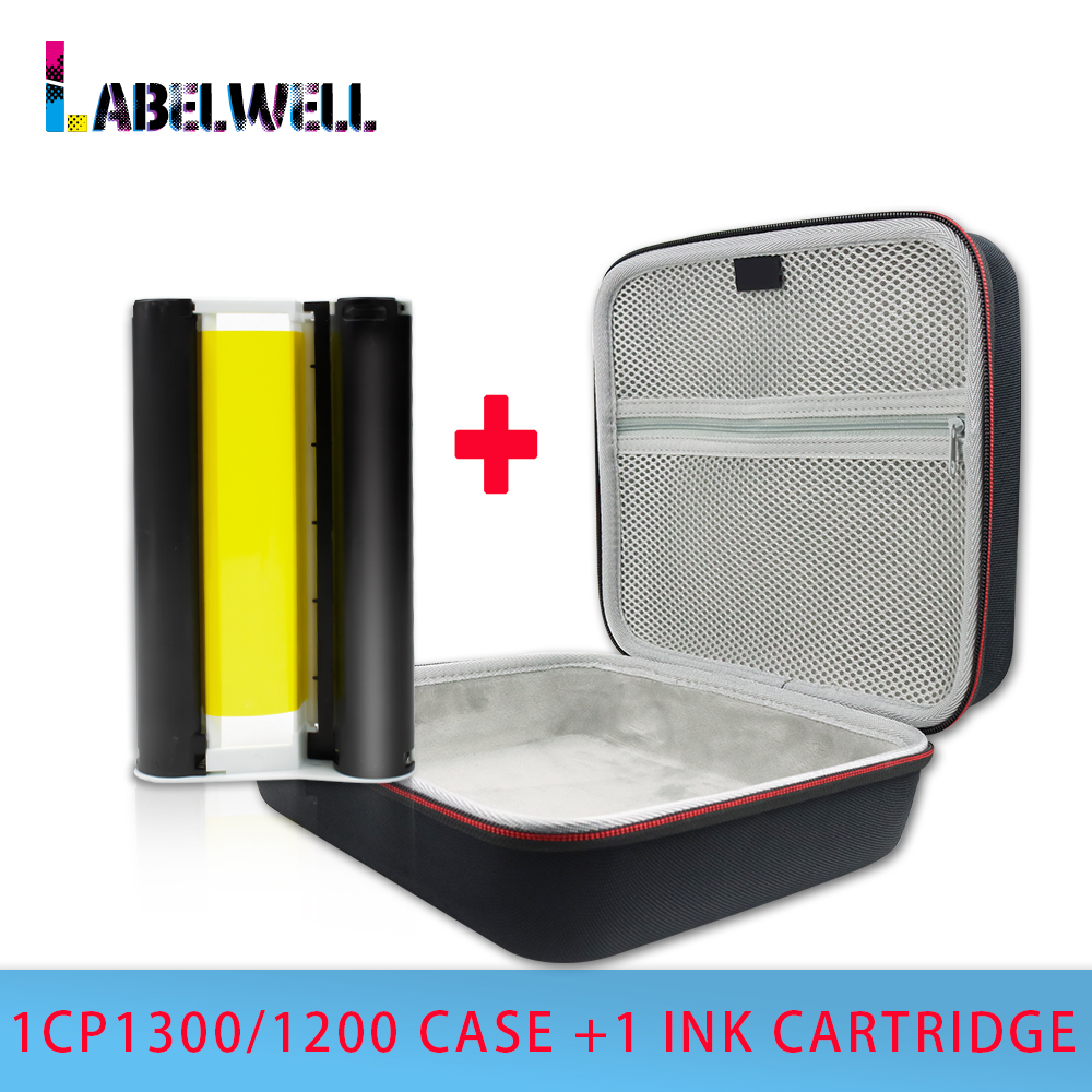 Labelwell Tragbare Tasche für Kanon Selphy CP1300 CP1200 Foto Drucker EVA schwer Fall Reise Schutzhülle tragetasche Lagerung fallen: Fall -1 Kassette