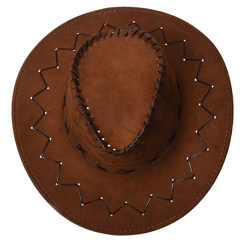 Retro Unisex Denim Wild West Cowboy Cowgirl Rodeo Fancy Dress Accessory Hats rose Red