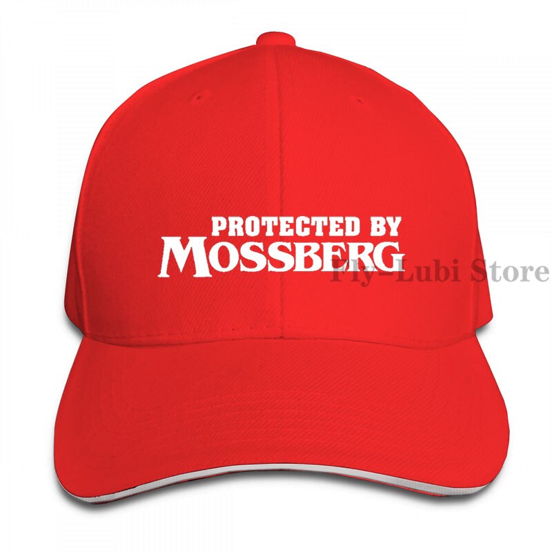 Protected By Mossberg Baseball cap men women Trucker Hats adjustable cap: 1-Red