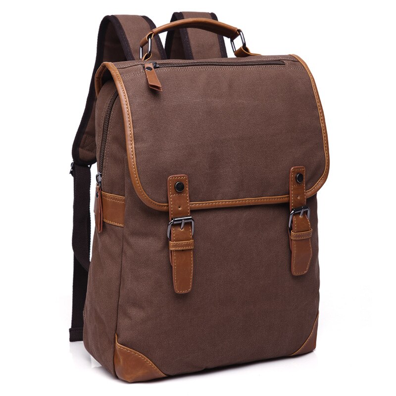 Engeland Stijl Mannen Tas Toevallige Canvas Laptop Rugzak Man Computer Rugzak Student Leisure Schoudertas Schooltas Retro: Coffee